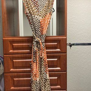 Beautiful printed wrap dress!